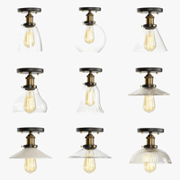 Plafonnier en verre clair pour illuminer votre allée, balcon, café ou restaurant | Marco Lucetti