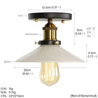 Plafonnier en verre clair pour illuminer votre allée, balcon, café ou restaurant | Marco Lucetti G1 / Lumière chaude LED