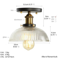 Plafonnier en verre clair pour illuminer votre allée, balcon, café ou restaurant | Marco Lucetti I1 / Lumière chaude LED