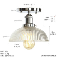 Plafonnier en verre clair pour illuminer votre allée, balcon, café ou restaurant | Marco Lucetti Je / Lumière chaude LED