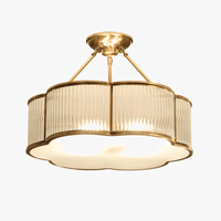 Plafonnier en verre de cuivre avec lampe à LED E27 pour salon, allée et chambre | Marco Lucetti