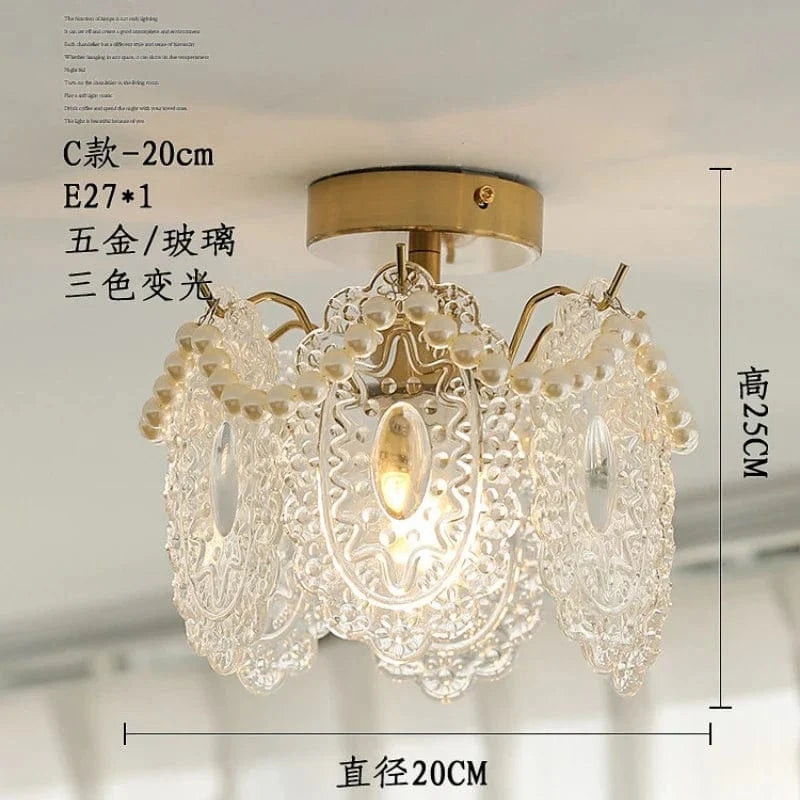 Plafonnier en verre italien chic | Marco Lucetti Type C 20 cm / Lumière trichromatique