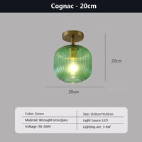 Plafonnier en verre LED nordique pour salle de bain, salon et chambre | Marco Lucetti B20CMG / Lumière trichromatique