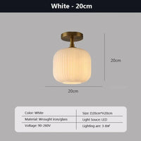 Plafonnier en verre LED nordique pour salle de bain, salon et chambre | Marco Lucetti B20CMW / Lumière trichromatique