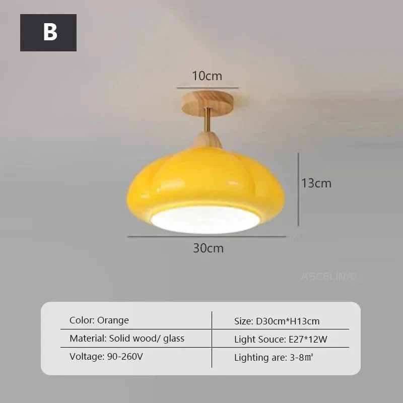 Plafonnier en verre médiéval orange  | Marco Lucetti B Orange 30cm / Blanc chaud