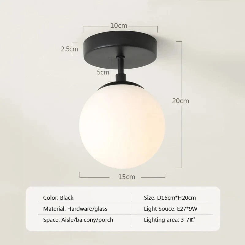 Plafonnier en verre moderne pour une décoration lumineuse | Marco Lucetti Noir-B / Lumière naturelle