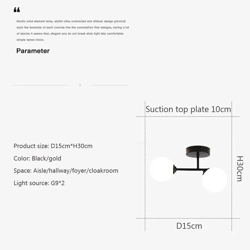 Plafonnier en verre noir et or moderne pour éclairer votre intérieur | Marco Lucetti