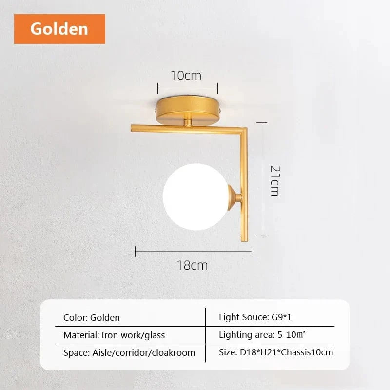 Plafonnier en verre nordique moderne et créatif | Marco Lucetti A-Or / Blanc chaud