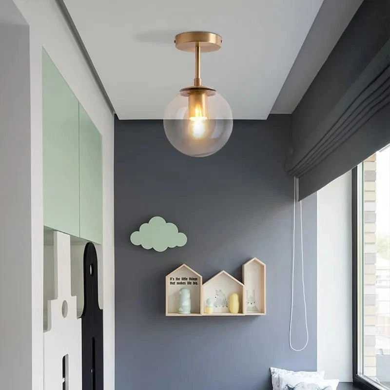 Plafonnier en verre rond nordique minimaliste moderne | Marco Lucetti