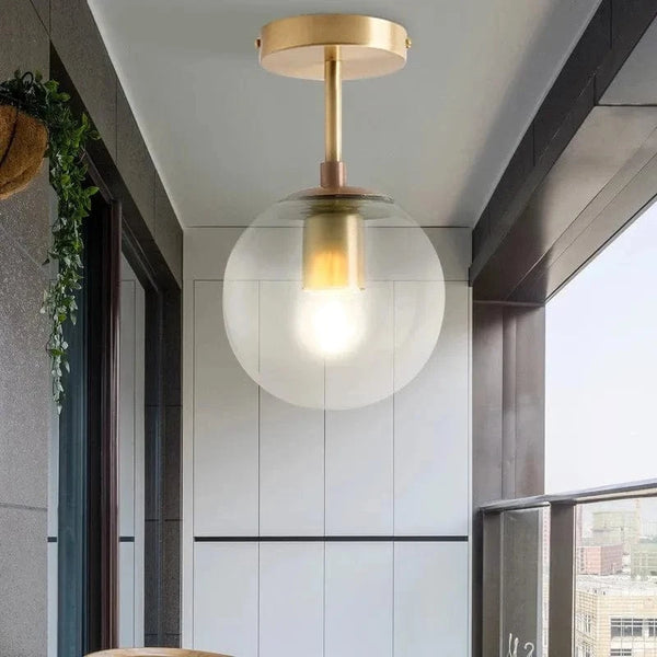 Plafonnier en verre rond nordique minimaliste moderne | Marco Lucetti