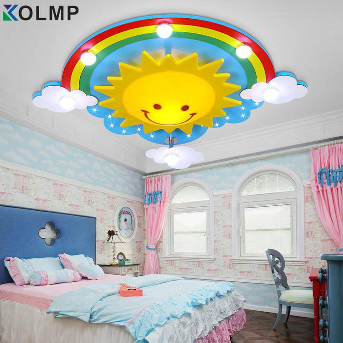 Plafonnier enfant "Soleil Arc-en-ciel" LED | Marco Lucetti