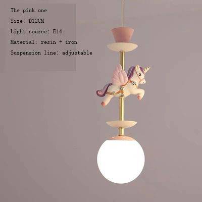 Plafonnier Enfants Manège Chevaux | Marco Lucetti 1 cheval rose