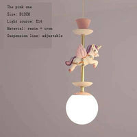 Plafonnier Enfants Manège Chevaux | Marco Lucetti 1 cheval rose