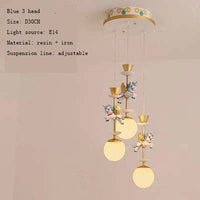 Plafonnier Enfants Manège Chevaux | Marco Lucetti 3 chevaux dorés