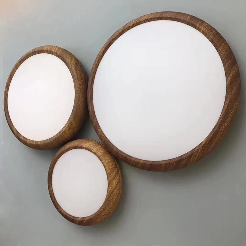 Plafonnier Fer Bois Noyer - Style Antique Moderne | Marco Lucetti