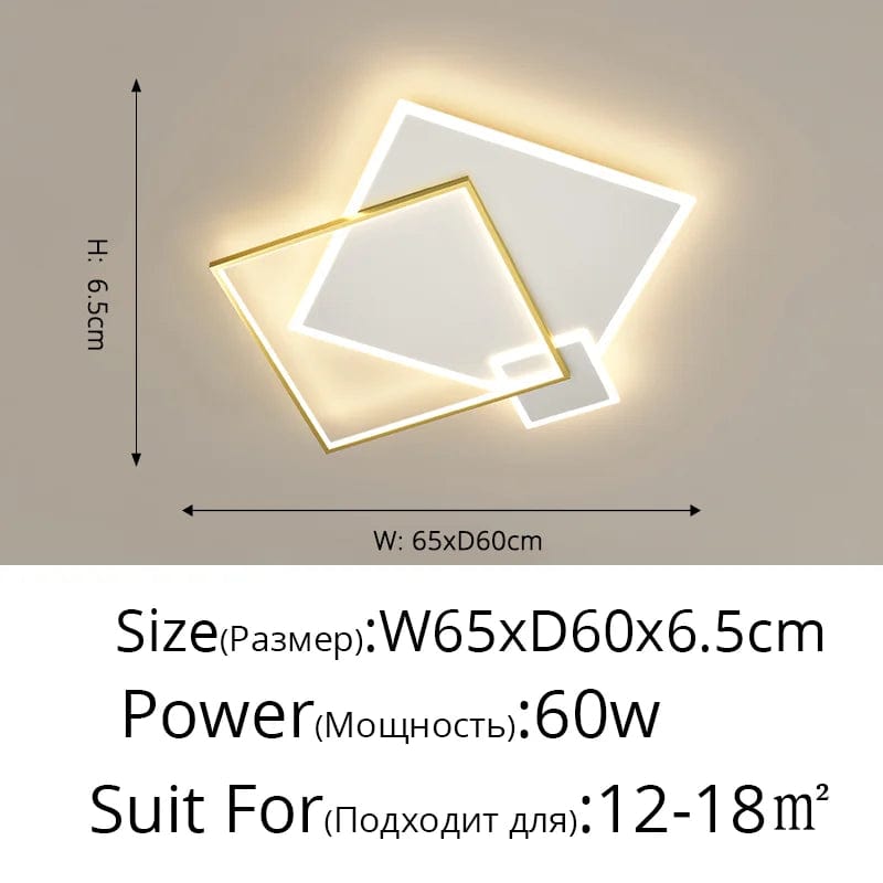 Plafonnier Fer Forgé Acrylique Moderne LED pour Salon Salle à Manger Chambre & Allée | Marco Lucetti