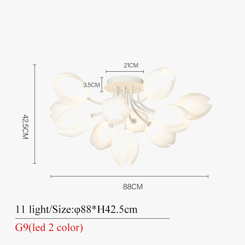 Plafonnier Fleur Blanche Romantique | Marco Lucetti