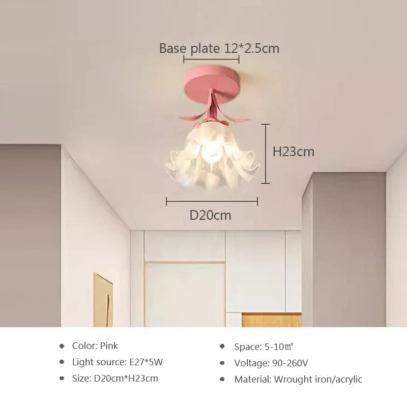 Plafonnier français lumineux avec motif floral | Marco Lucetti