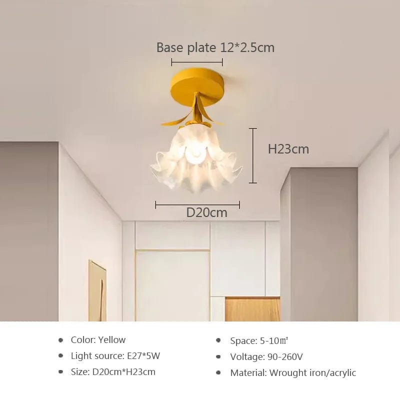 Plafonnier français lumineux avec motif floral | Marco Lucetti