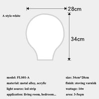 Plafonnier Géométrie Moderne ADN LED - Éclairage Design pour Salon, Chambre, Bureau, Café & Bar | Marco Lucetti A style blanc / Lumière chaude (3000K)