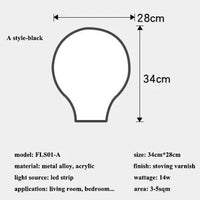 Plafonnier Géométrie Moderne ADN LED - Éclairage Design pour Salon, Chambre, Bureau, Café & Bar | Marco Lucetti A style noir / Lumière chaude (3000K)
