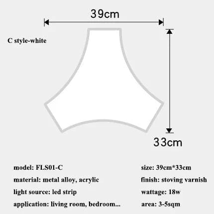 Plafonnier Géométrie Moderne ADN LED - Éclairage Design pour Salon, Chambre, Bureau, Café & Bar | Marco Lucetti Style C-blanc / Lumière chaude (3000K)