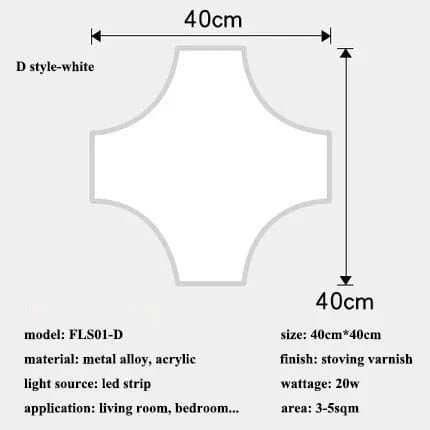 Plafonnier Géométrie Moderne ADN LED - Éclairage Design pour Salon, Chambre, Bureau, Café & Bar | Marco Lucetti Style D-blanc / Dimmable avec télécommande