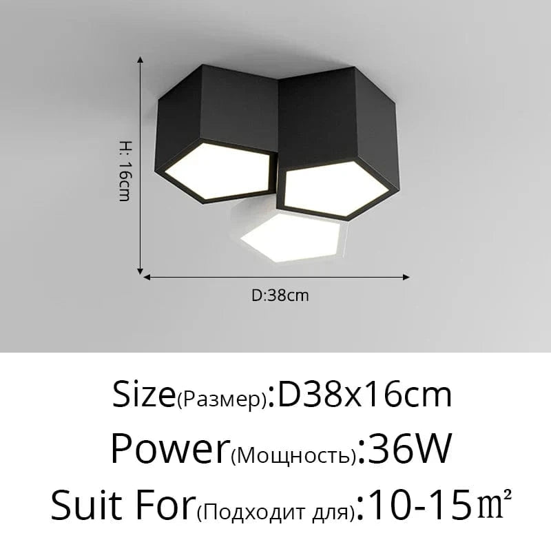 Plafonnier Gradation à Distance Noir Blanc - Éclairage Intérieur Modernisé | Marco Lucetti C 3Heads 38cm / White / Brightness Dimmable