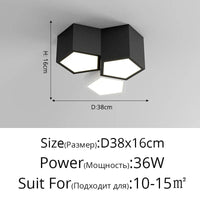 Plafonnier Gradation à Distance Noir Blanc - Éclairage Intérieur Modernisé | Marco Lucetti C 3Heads 38cm / White / Brightness Dimmable