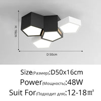 Plafonnier Gradation à Distance Noir Blanc - Éclairage Intérieur Modernisé | Marco Lucetti C 4Heads 50cm / White / Brightness Dimmable