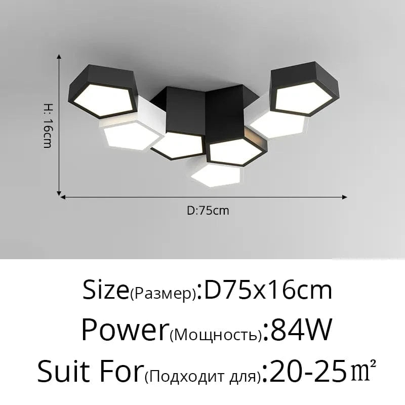 Plafonnier Gradation à Distance Noir Blanc - Éclairage Intérieur Modernisé | Marco Lucetti C 7Heads 75cm / White / Brightness Dimmable