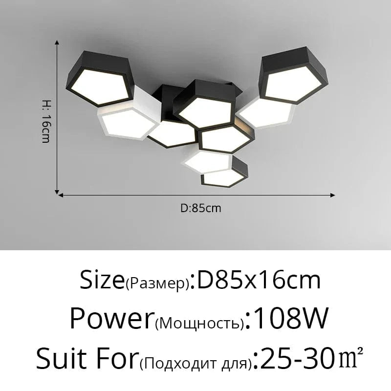 Plafonnier Gradation à Distance Noir Blanc - Éclairage Intérieur Modernisé | Marco Lucetti C 9Heads 85cm / White / Brightness Dimmable