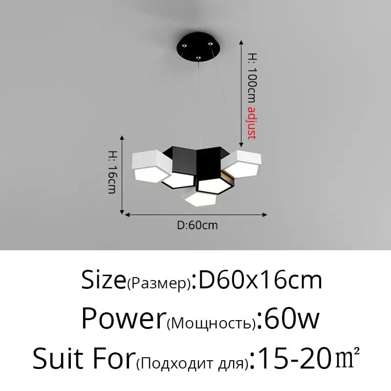 Plafonnier Gradation à Distance Noir Blanc - Éclairage Intérieur Modernisé | Marco Lucetti D 5Heads 60cm / White / Brightness Dimmable