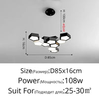 Plafonnier Gradation à Distance Noir Blanc - Éclairage Intérieur Modernisé | Marco Lucetti D 9Heads 85cm / White / Brightness Dimmable