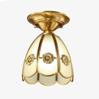 Plafonnier Guest en métal doré style rustique | Marco Lucetti