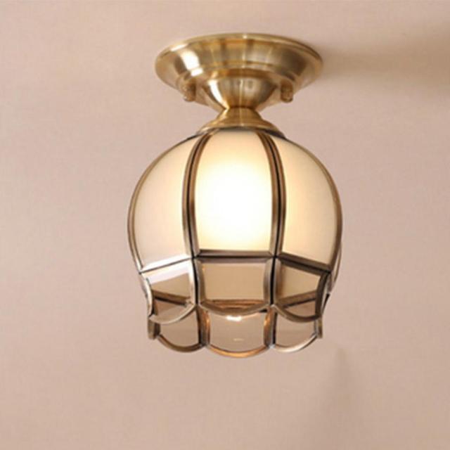 Plafonnier Guest en métal doré style rustique | Marco Lucetti B