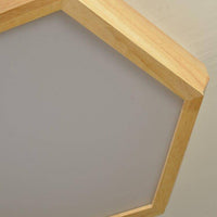 Plafonnier hexagonal Hill en bois. | Marco Lucetti