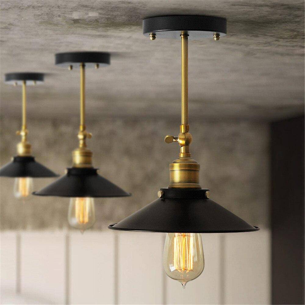 Plafonnier industriel LED Doré & Noir ajustable | Marco Lucetti