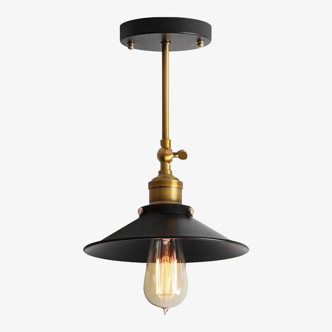 Plafonnier industriel LED Doré & Noir ajustable | Marco Lucetti