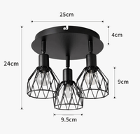 Plafonnier Industriel Pivotant Créatif Nordique en Fer et Lumière | Marco Lucetti