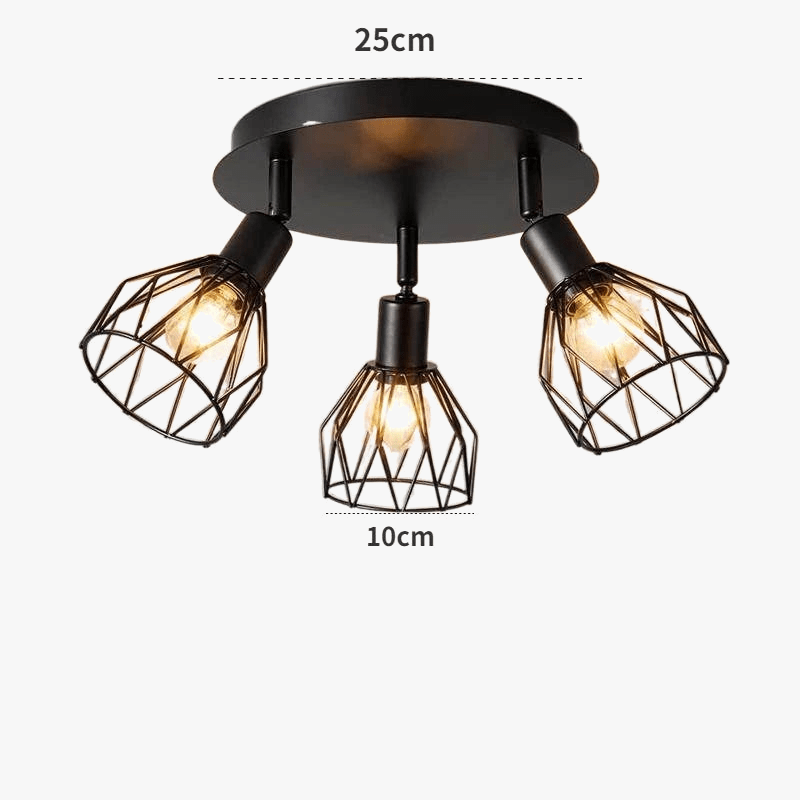 Plafonnier Industriel Pivotant Créatif Nordique en Fer et Lumière | Marco Lucetti