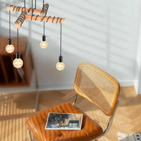 Plafonnier Industriel Vintage 4 Têtes - Luminaire Suspendu | Marco Lucetti