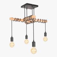Plafonnier Industriel Vintage 4 Têtes - Luminaire Suspendu | Marco Lucetti