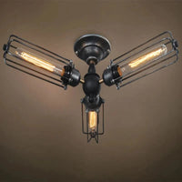 Plafonnier industriel Vintage - Cage métallique | Marco Lucetti