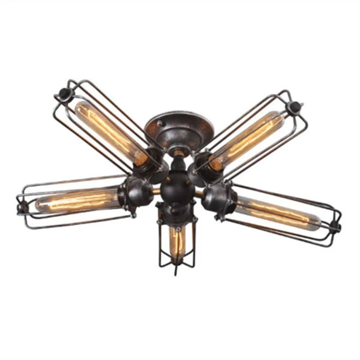 Plafonnier industriel Vintage - Cage métallique | Marco Lucetti