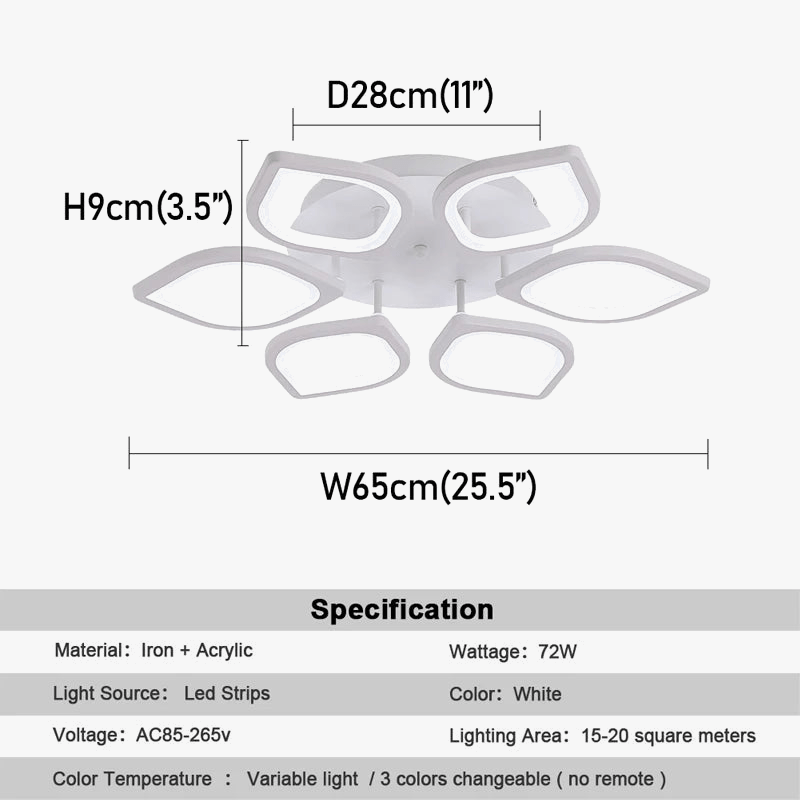 Plafonnier intérieur moderne en acrylique - Luminaire décoratif idéal | Marco Lucetti