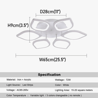 Plafonnier intérieur moderne en acrylique - Luminaire décoratif idéal | Marco Lucetti