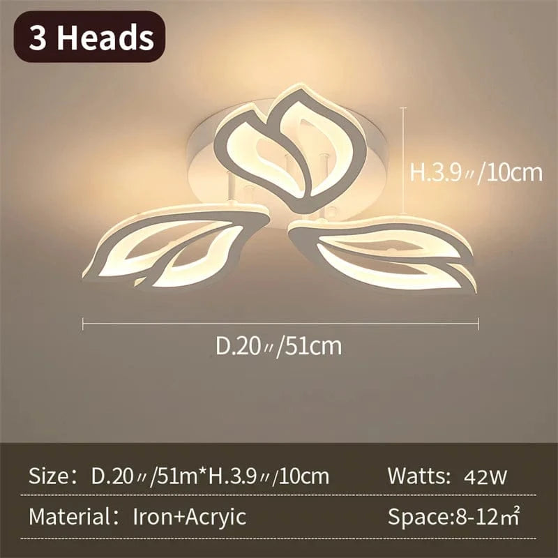 Plafonnier intérieur moderne en acrylique - Luminaire décoratif idéal | Marco Lucetti Têtes B3 / Blanc chaud