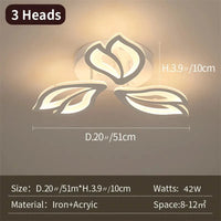 Plafonnier intérieur moderne en acrylique - Luminaire décoratif idéal | Marco Lucetti Têtes B3 / Blanc chaud