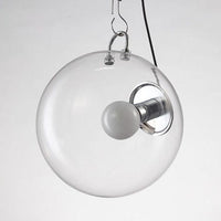 Plafonnier Irantzu Industriel en Argent with Globe en Verre | Marco Lucetti
